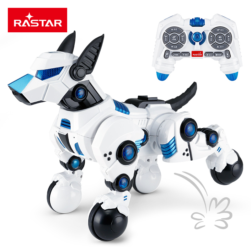 rastar/星辉 儿童智能遥控机器狗电动跳舞玩具智能特犬 杜高,外置充电