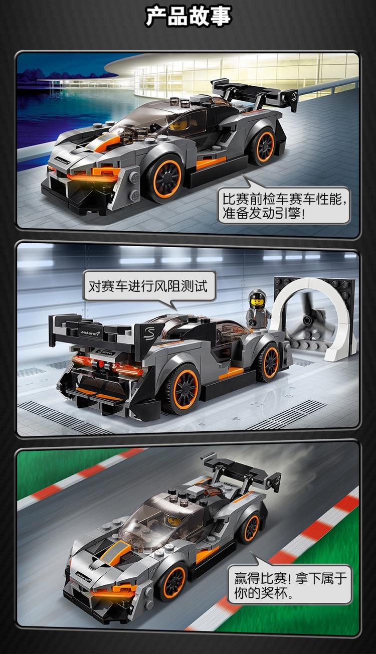 乐高2019新品 赛车系列迈凯伦塞纳75892 lego玩具积木  产品说明书