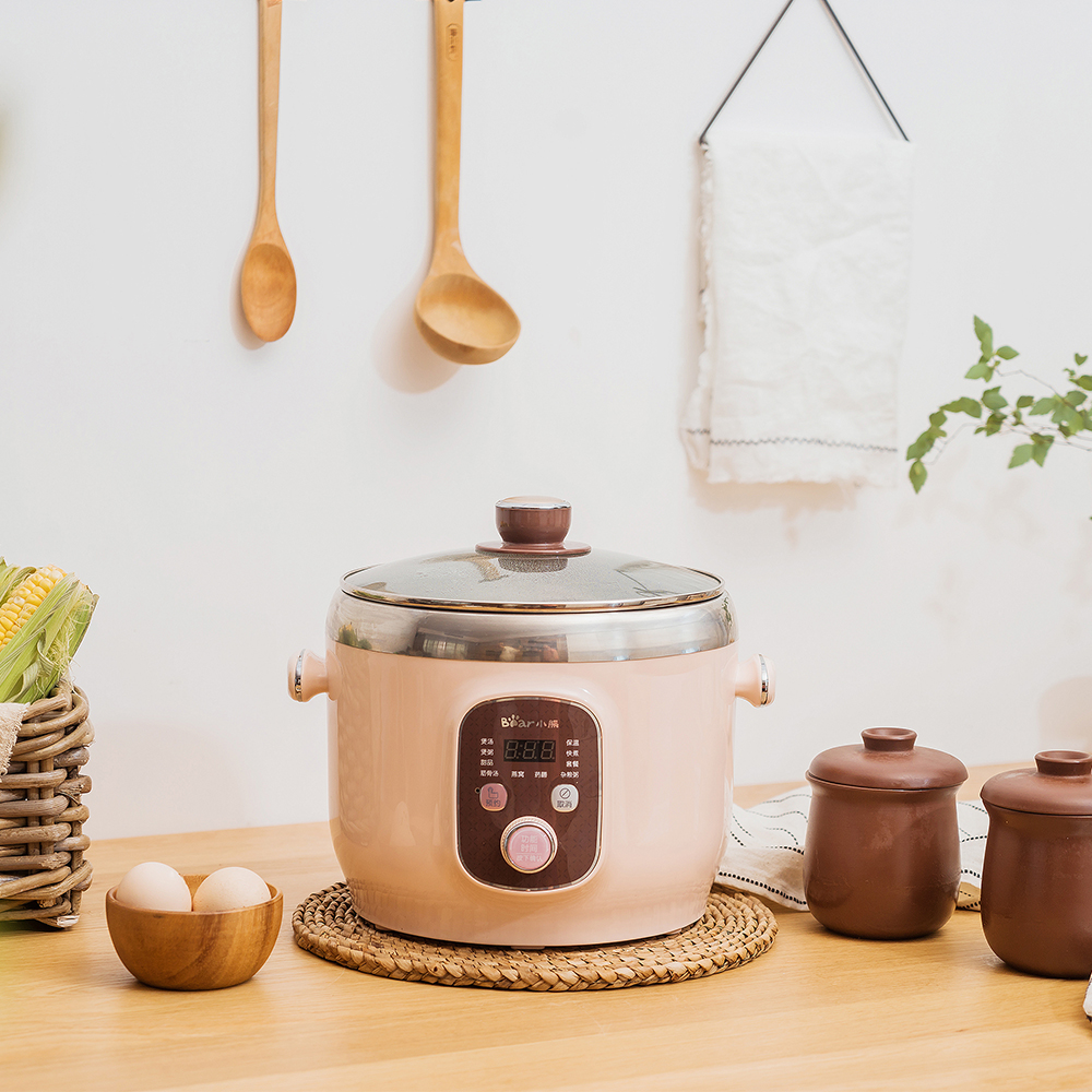 bear/小熊 ddz-b18l5电炖锅陶瓷紫砂锅电炖盅全自动煮粥煲汤家用