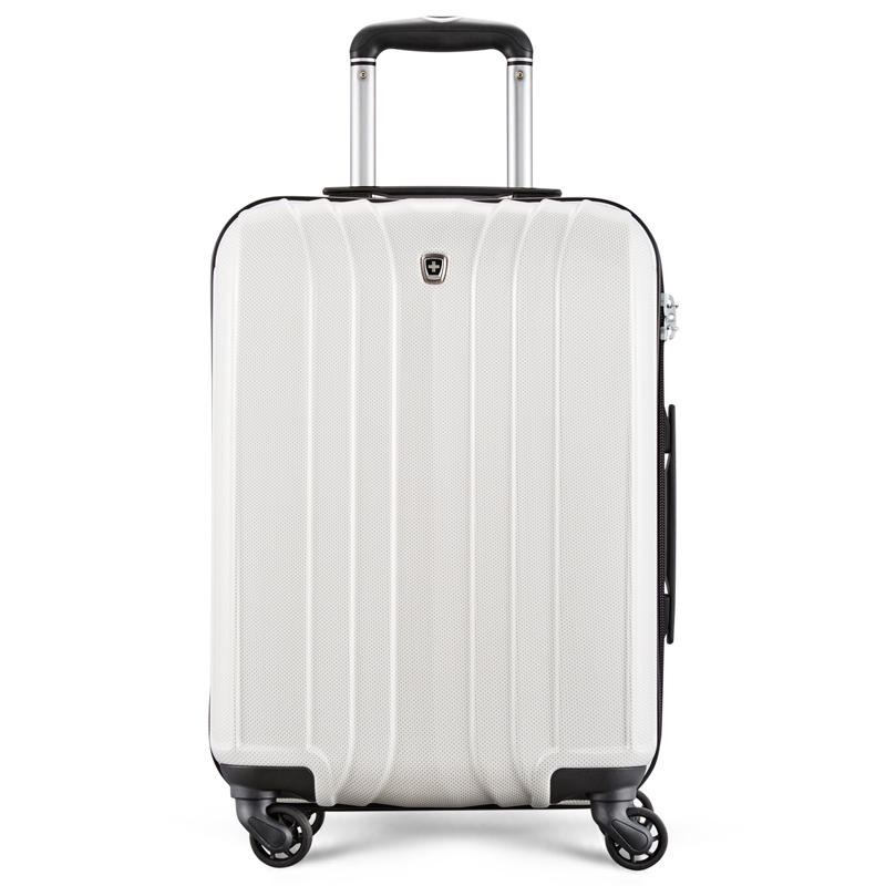 瑞动(swissmobility)万向轮行李箱轻旅行箱 白底金银布纹 20英寸-mt